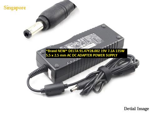 *Brand NEW* DELTA 19V 7.1A 91.47Y28.002 135W 5.5 x 2.5 mm AC DC ADAPTER POWER SUPPLY